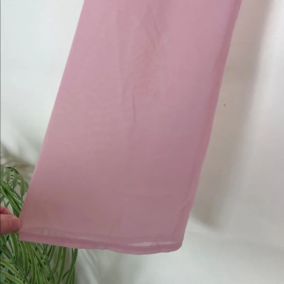 NWT WHITE FOX Crop Long Sleeve Top “Give or Take” XS Dusty Rose Sheer Chiffon - Picture 4 of 8